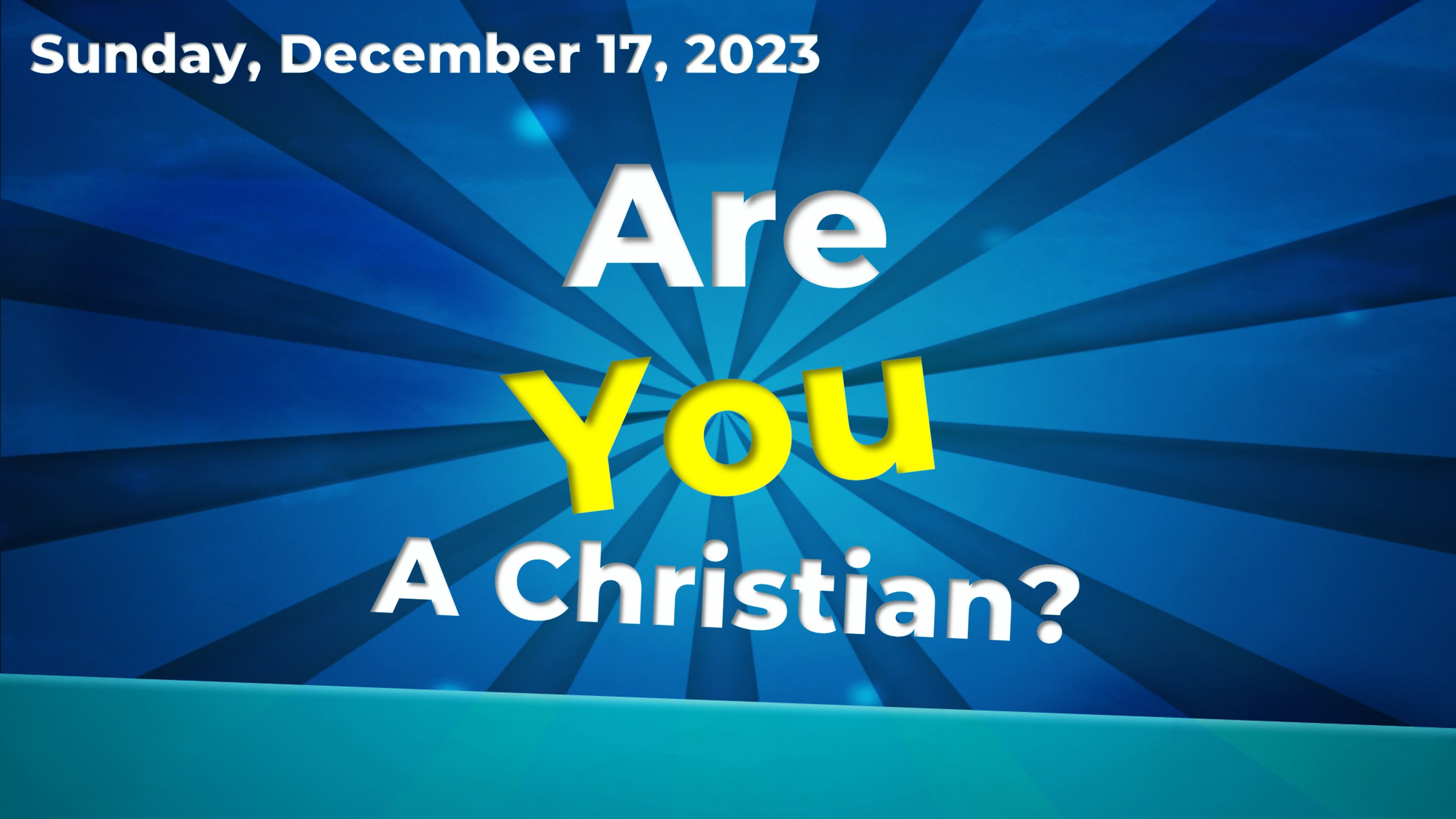 Are You a Christian?